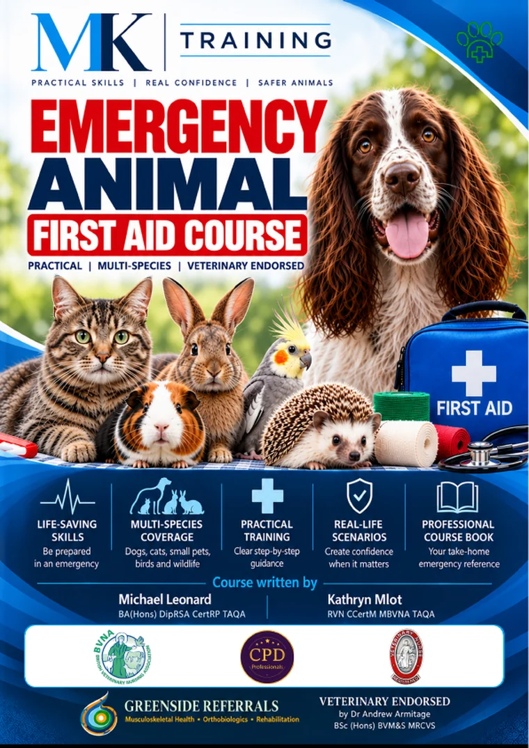 MK Training Emergency Animal First Aid workbook artwork